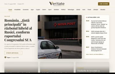 Veritate.ro propune un format de știri fără opinii în text, scris integral de 12 jurnaliști virtuali